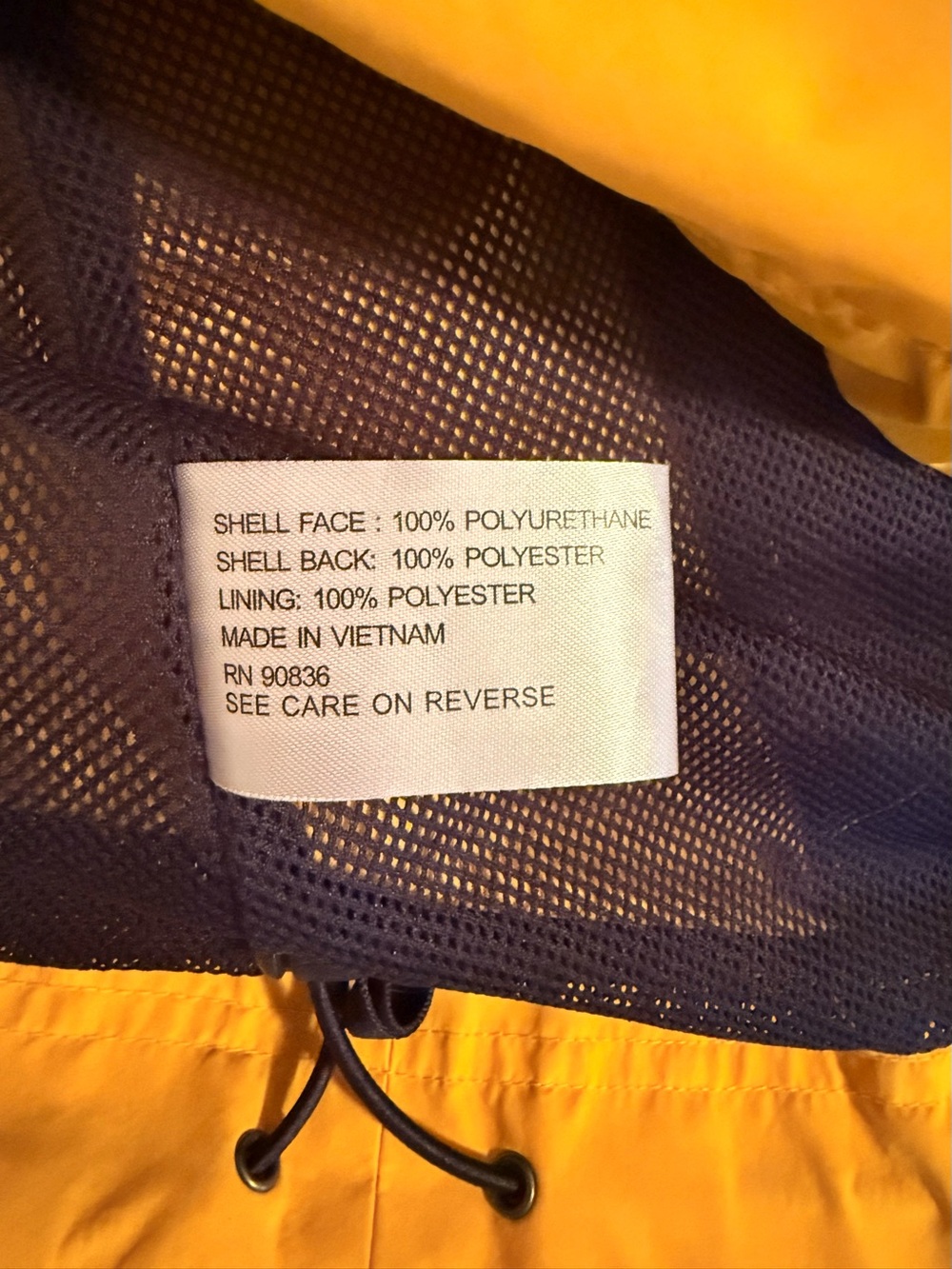 Port Authority Women’s Small Yellow Hooded Rain Jacket Waterproof Mesh Lined - Picture 8 of 9